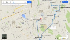 Plan Almaty : consulats + gare