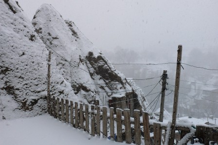 Réveil sous la neige à Kandovan