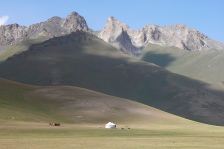 Alpages entre Sary Tash et Sary Mogol
