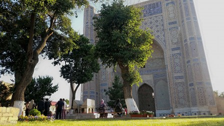 Mosquée Bibi khanum, cour intérieure. Samarqand.