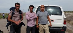 Konye Urgentch. Taxi 4x4 à la frontière turkmène