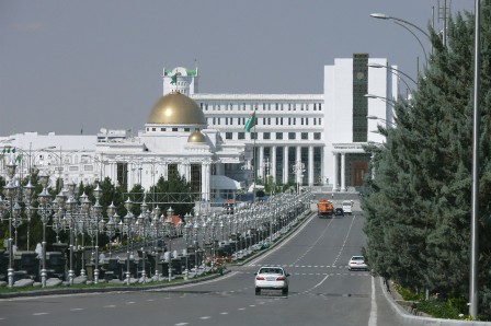 Ashkabad, centre ville, quartier du palais présidentiel