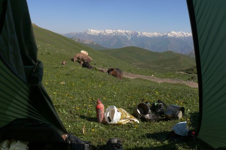 Bivouac *** à 3000m, versant nord du col Khaburabod (Tadjikistan)